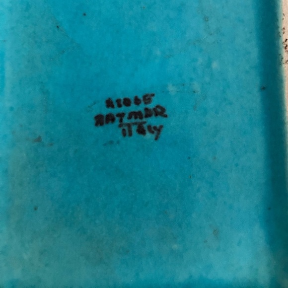 RARE Alvino Bagni for Raymor Bitossi Sea Garden Turquoise  Box Made in Italy - Picture 9 of 11